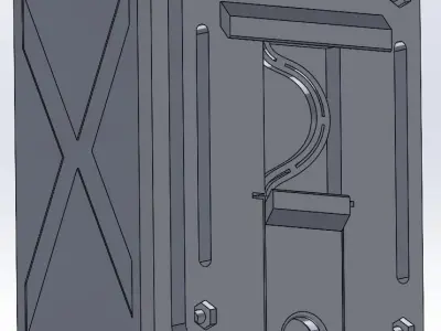 Raspberry pi 5 case industrial DIN rail mount 3D print model