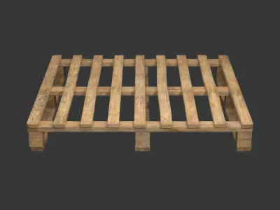 Wooden pallet Low-poly 3D model