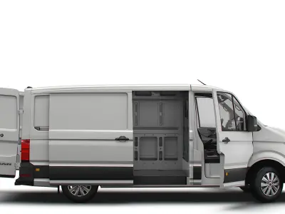 MAN TGE Panel Van L2H1 HQ Interior 2023 3D model