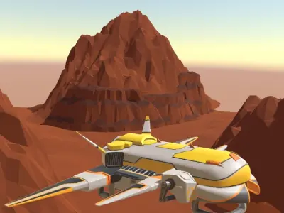 Sci-Fi Spaceship Low-poly 3D model purchase