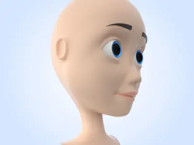 Female Head 3D model