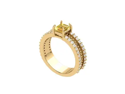 Wedding Ring 3D print model 89