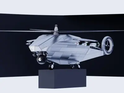 Unmanned helicopter Free 3D model
