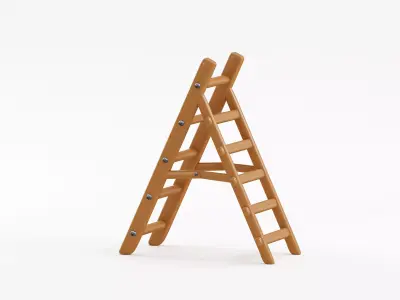 Wooden Ladder Low-poly 3D model buy