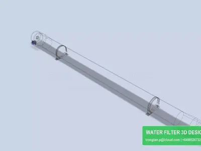 Triple Element Pressure Vessel for Industrial RO System 3D model