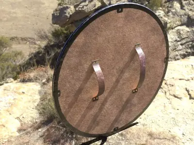 Viking Serpent Shield Low-poly 3D model