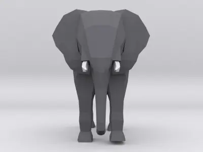 Low Poly Elephant Low-poly 3D model purchase