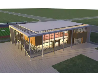 School Building 3D model 57