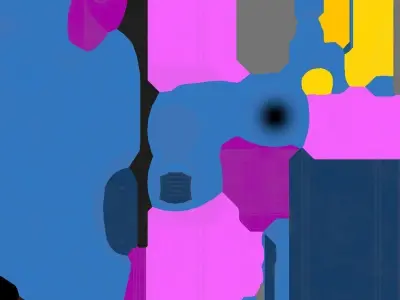 Toon Gun Low Poly Low-poly 3D model