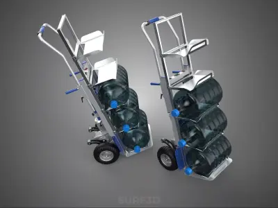 ELECTRIC STAIR CLIMBER HAND TRUCK GALLON WATER BOTTLE JUG BUCKET 3D model