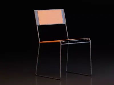 Modern Metal Chair Free 3D model