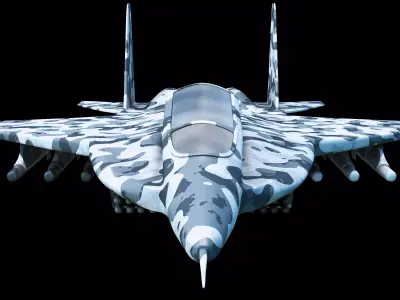 Military plane of MIG-24 3D model