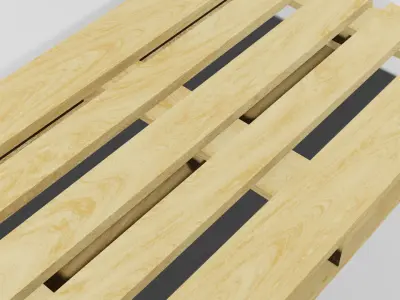 Wooden European Pallet Low-poly 3D model