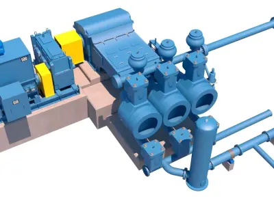 pump geho 3D model