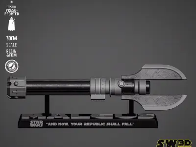STAR WARS Darth Malgus Ligthsaber 3D print model