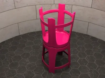 The Plastic Stool Free 3D model