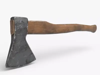 Worn Axe Low-poly 3D model