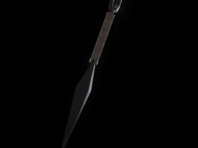 Kunai with holder Free low-poly 3D model