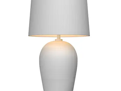 Handmade Sakura Bird Red Ginger Jar Ceramic Table Lamp 3D model