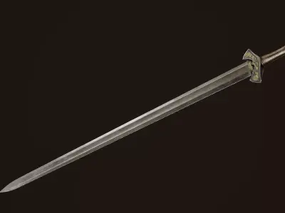 Viking Sword - Game Ready Low Poly PBR Low-poly 3D model