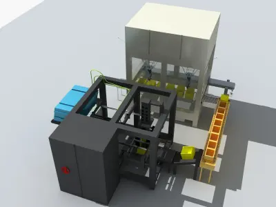  Industrial Equipment 11 - Cheese Production Line  3D model