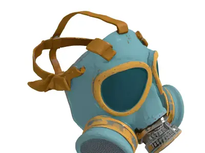 Vintage Gas Mask 3D Model Low-poly 3D model