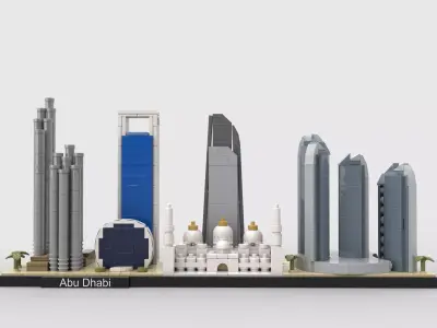 Abu Dhabi Skyline 3D model
