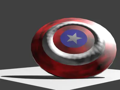 Marvel Captain America Shield 3D model