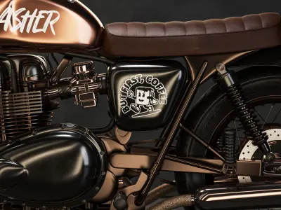 Triumph Bonneville Brat - the Thrasher 3D model
