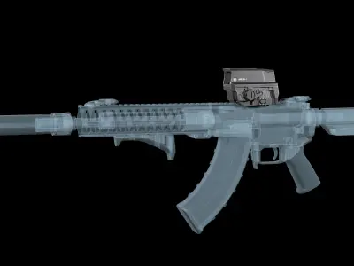 Vortex Razor AMG UH-1 GEN 2 red dot holographic sight Low-poly 3D model