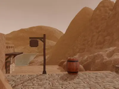 Desert Fortress City 3D model