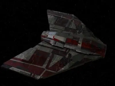 Spaceship - Pirate Fighter Low-poly 3D model