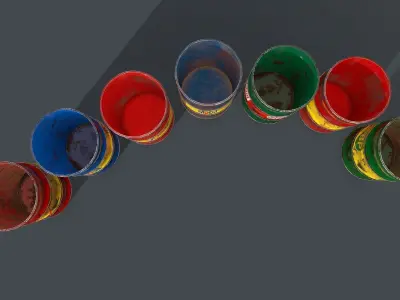 Barrel oil barrels Low-poly 3D model