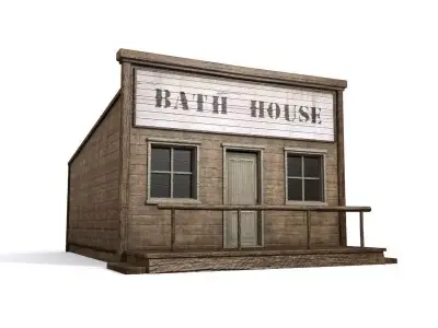 house wild west Low-poly 3D model