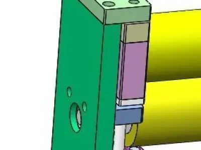Coil film conveying mechanism 3D model
