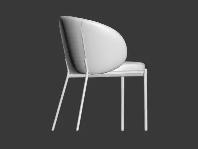 Shell Back Dining Chair 3D model
