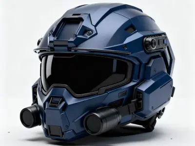 Realistic Sci-Fi Tactical Helmet 3D Model Low-poly 3D model