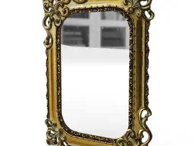 Antique Frame Mirror 6 Low-poly 3D model