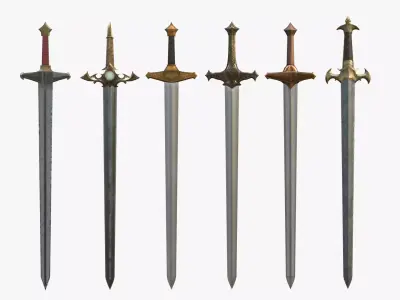 Sword Collection Low Poly Low-poly 3D model
