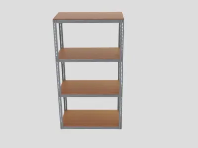 Warehouse Shelving Industrial High  3D model