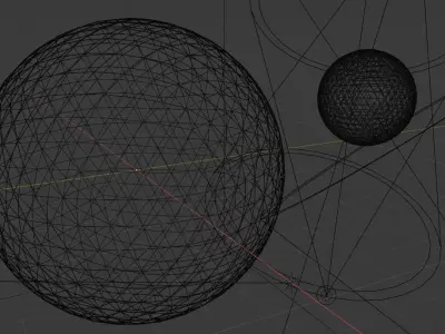 Sci-fi Planet Scene Low-poly 3D model