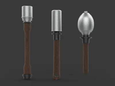 Frag Grenade Low-poly 3D model
