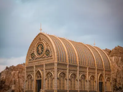 GOTHIC MODULAR BUILDING 2 Low-poly 3D model