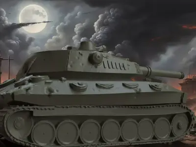 Heavy Battle Tank WWII Inspired Free 3D print model