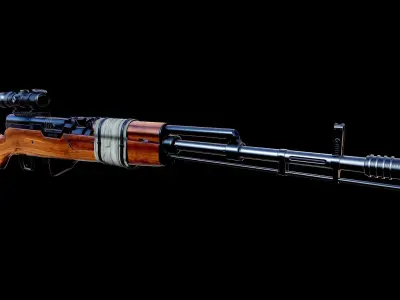 Battle Rifle - SKS Low-poly 3D model