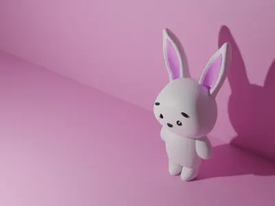 Cute Rabbit 3D model