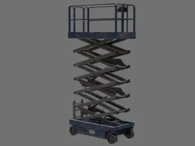 Scissor Lift 1B Low-poly 3D model