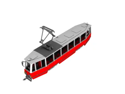 Konstal N 105 Tram 3D Model 3D print model