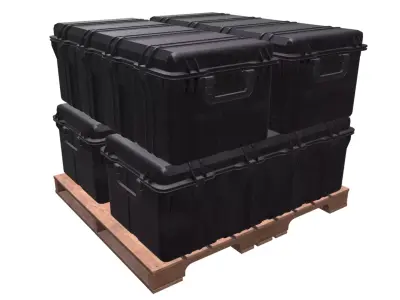 Military case pallet Low-poly 3D model