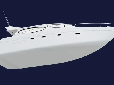 Yacht 3D cinematic model 3D model